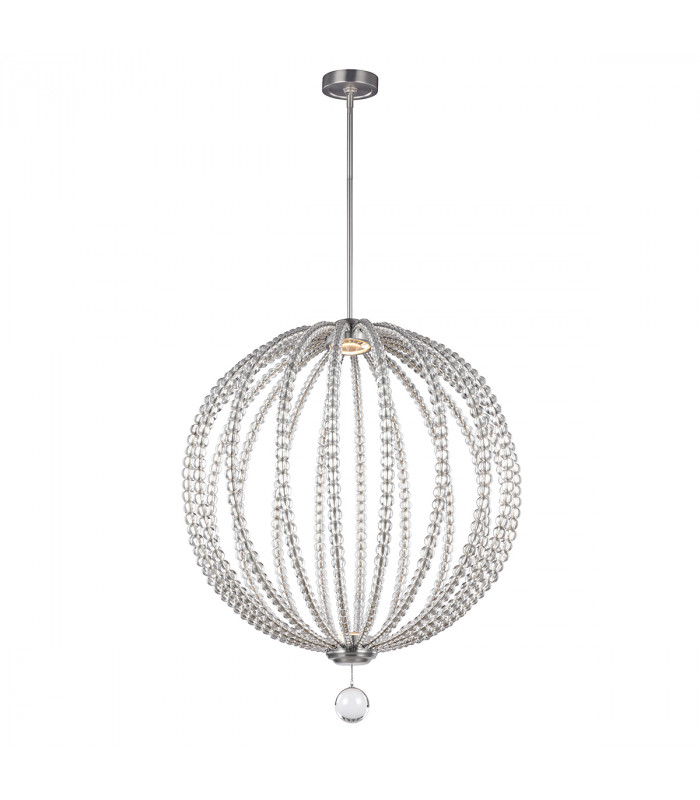 Oberlin LED 2 Light Large Spherical Ceiling Pendant Satin Nickel-1