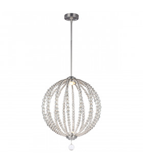 Oberlin LED 2 Light Medium Spherical Ceiling Pendant Satin Nickel-1