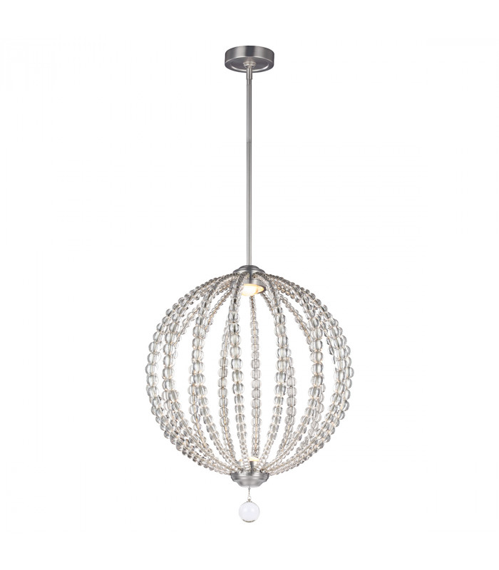 Oberlin LED 2 Light Medium Spherical Ceiling Pendant Satin Nickel-1