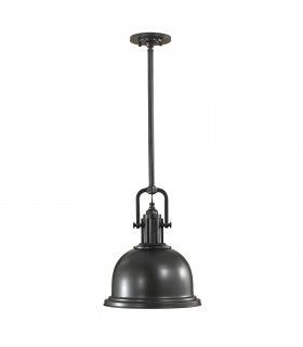 Parker Place 1 Light Dome Ceiling Pendant Dark Bronze E27-1