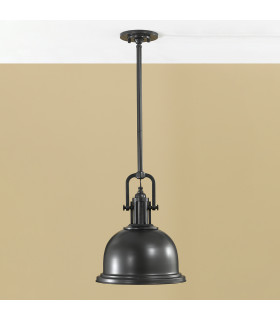 Parker Place 1 Light Dome Ceiling Pendant Dark Bronze E27-2