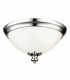 Parkman 2 Light Flush Mount Ceiling Light Polished Nickel E27-1