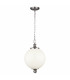 Parkman 1 Light Large Globe Ceiling Pendant Brushed Steel E27