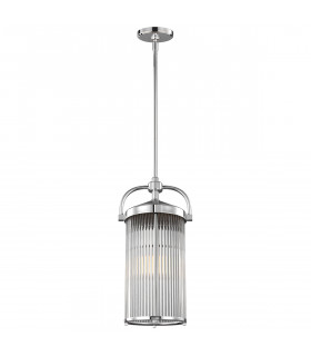 Paulson 3 Light Ceiling Pendant Light Chrome IP44 G9-1