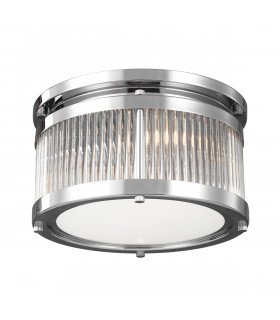 Paulson 3 Light Bathroom Flush Mount Ceiling Light Chrome IP44 G9-1