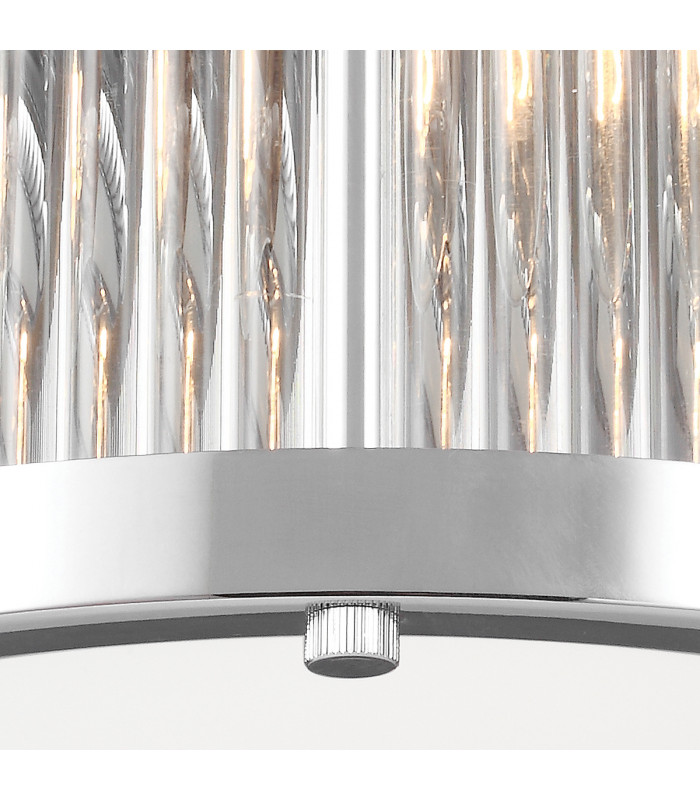 Paulson 3 Light Bathroom Flush Mount Ceiling Light Chrome IP44 G9-4