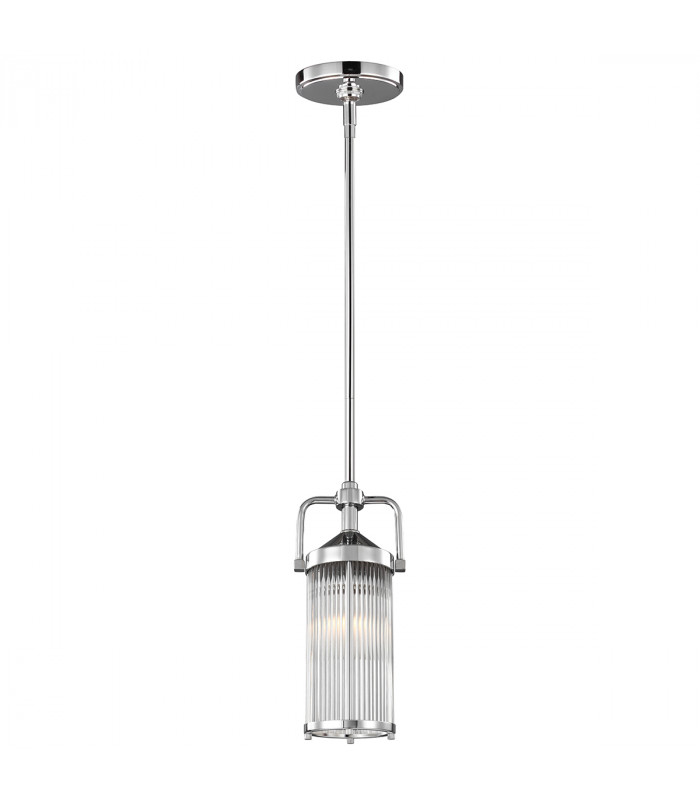 Paulson 1 Light Mini Ceiling Pendant Light Chrome IP44 G9-1