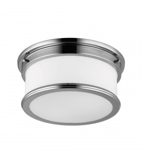 Payne 2 Light Bathroom Flush Mount Ceiling Light Polished Chrome IP44 E27-1