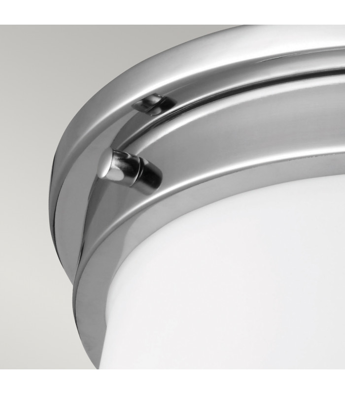 Payne 2 Light Bathroom Flush Mount Ceiling Light Polished Chrome IP44 E27-2