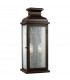 Pediment 2 Light Outdoor Medium Wall Lantern Light Dark Copper IP44 E14-1