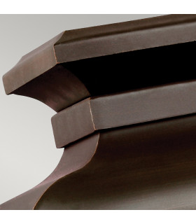 Pediment 2 Light Outdoor Small Wall Lantern Light Dark Copper IP44 E14-2