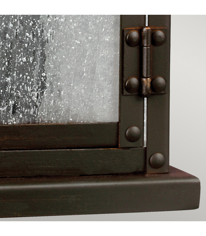 Pediment 2 Light Outdoor Small Wall Lantern Light Dark Copper IP44 E14-4