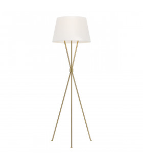 Penny 1 Light Floor Lamp Burnished Brass E27-1