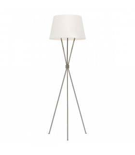 Penny 1 Light Floor Lamp Polished Nickel E27-1