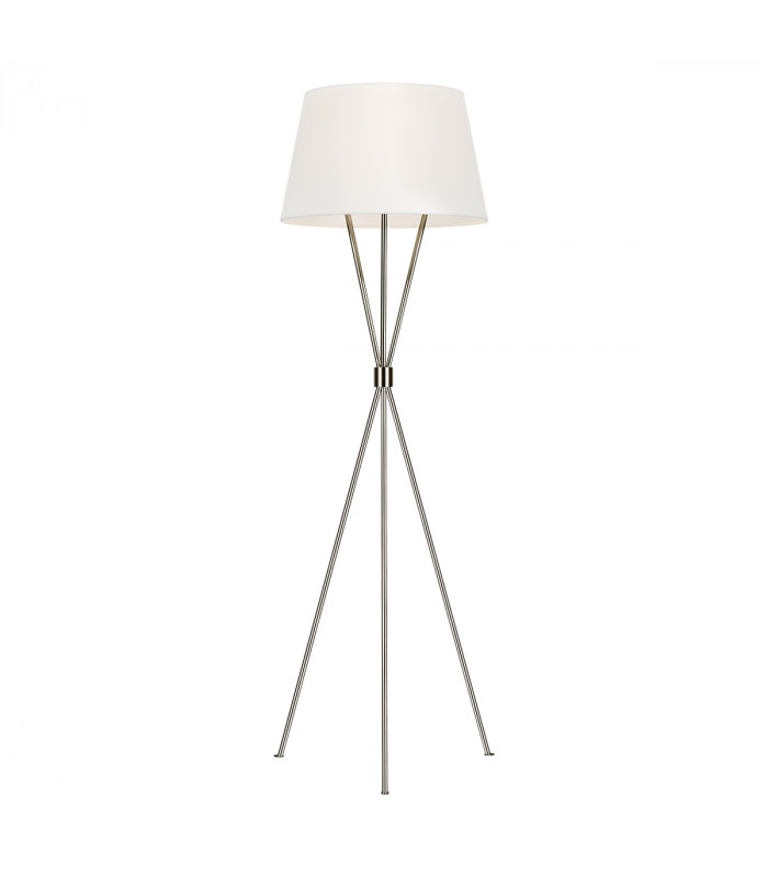 Penny 1 Light Floor Lamp Polished Nickel E27-1