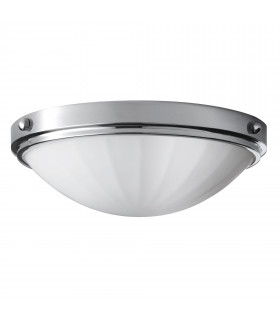 Perry 2 Light Bathroom Flush Mount Ceiling Light Polished Chrome IP44 E27-1