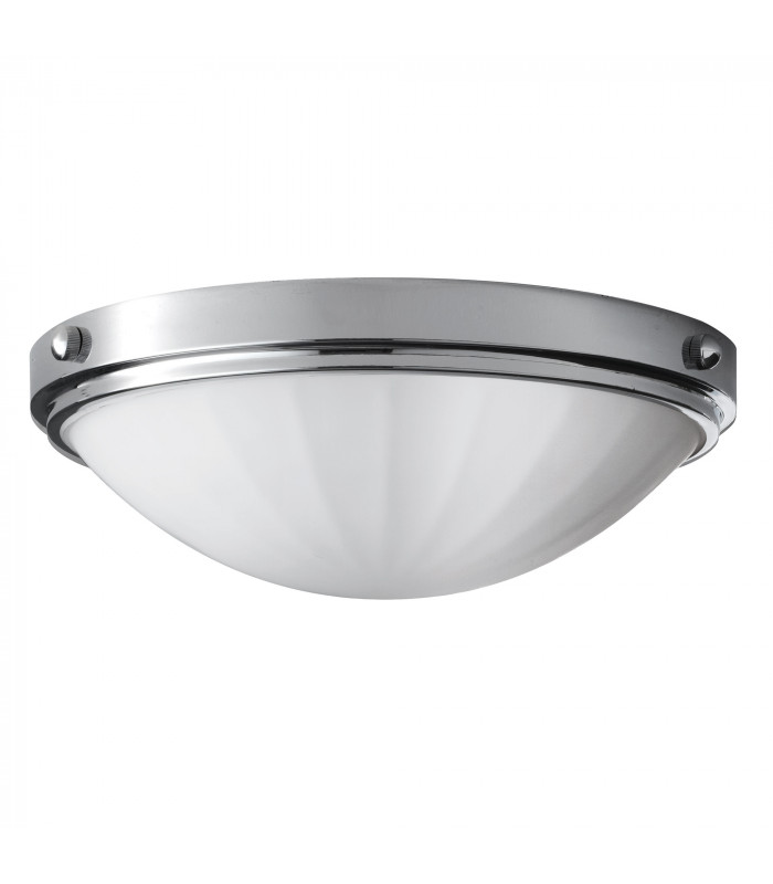 Perry 2 Light Bathroom Flush Mount Ceiling Light Polished Chrome IP44 E27-1