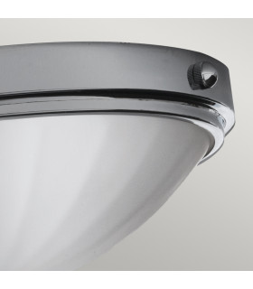 Perry 2 Light Bathroom Flush Mount Ceiling Light Polished Chrome IP44 E27-2