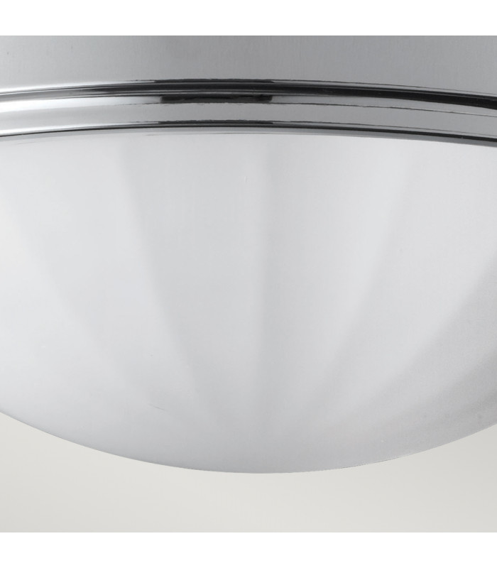 Perry 2 Light Bathroom Flush Mount Ceiling Light Polished Chrome IP44 E27-3