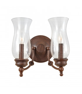 Pickering Lane 2 Light Indoor Candle Wall Light Antique Bronze E14