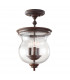 Pickering Lane 3 Light Semi Flush Ceiling Light Antique Bronze E14-1