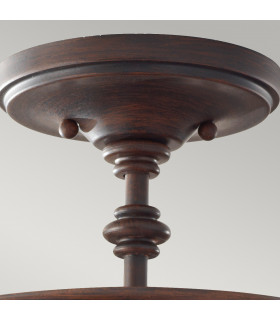 Pickering Lane 3 Light Semi Flush Ceiling Light Antique Bronze E14-2