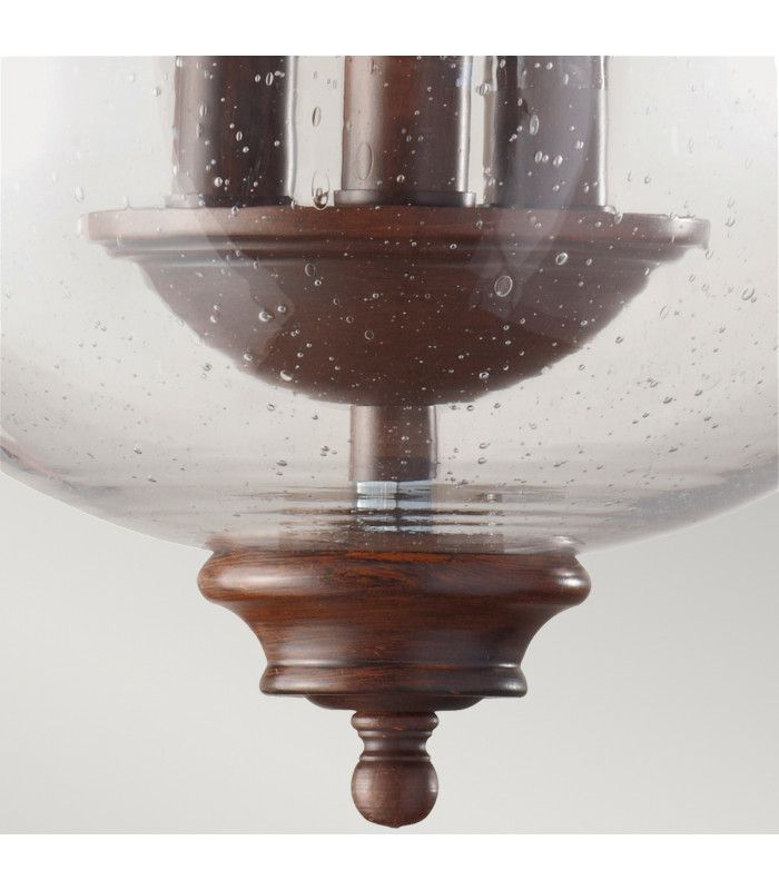 Pickering Lane 3 Light Semi Flush Ceiling Light Antique Bronze E14-4