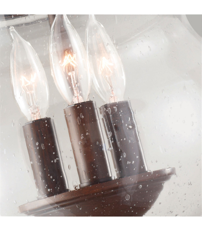 Pickering Lane 3 Light Semi Flush Ceiling Light Antique Bronze E14-5