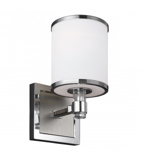 Prospect Park 1 Light Indoor Wall Light Satin Nickel Chrome Chrome E27-1