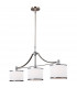 Prospect Park 3 Light Ceiling Island Chandelier Pendant Bar Light Satin Nickel Chrome E27-1