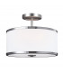 Prospect Park 2 Light Semi Flush Ceiling Light Chrome Satin Nickel E27-1
