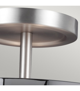 Prospect Park 2 Light Semi Flush Ceiling Light Chrome Satin Nickel E27-2