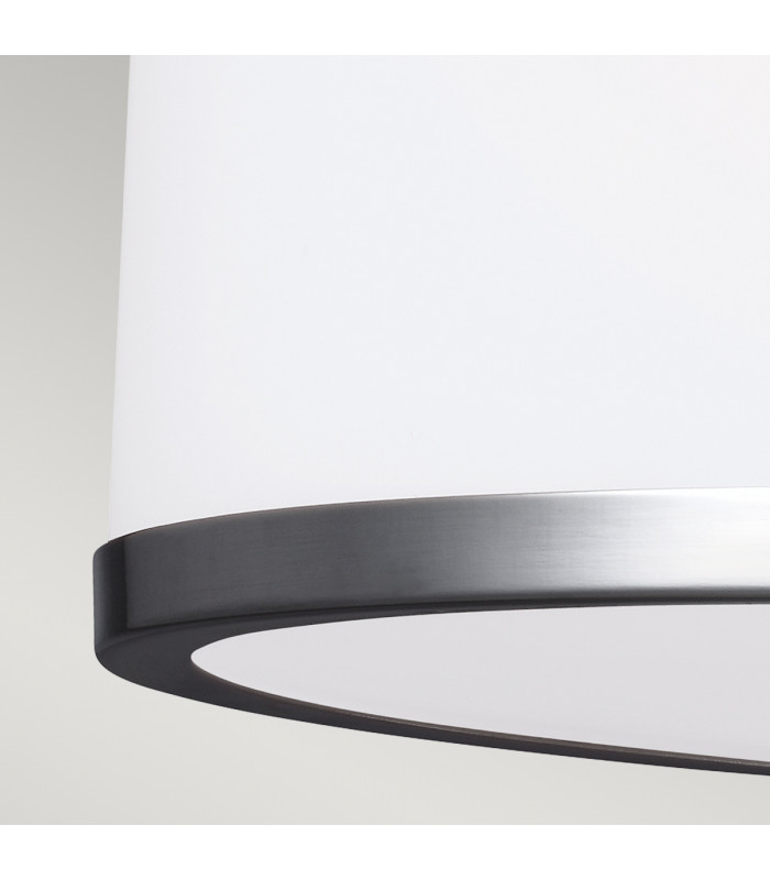 Prospect Park 2 Light Semi Flush Ceiling Light Chrome Satin Nickel E27-3