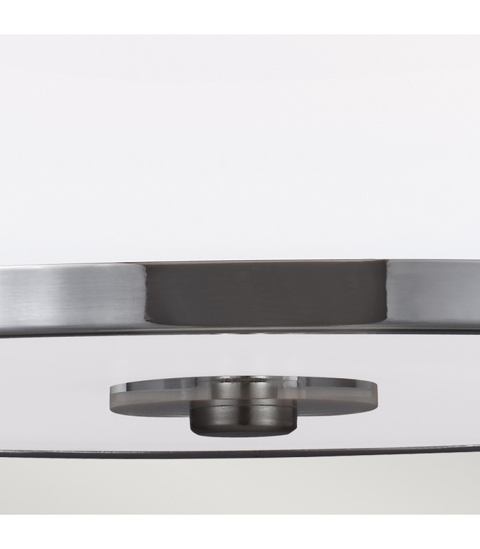 Prospect Park 2 Light Semi Flush Ceiling Light Chrome Satin Nickel E27-4