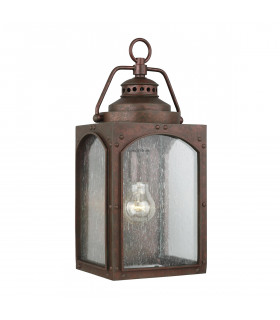 Randhurst Outdoor 1 Light Medium Wall Lantern Copper Oxide IP44 E27-1