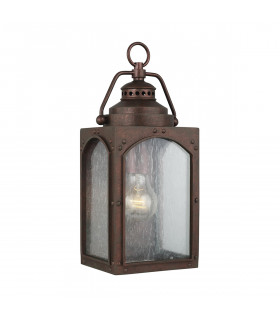 Randhurst Outdoor 1 Light Small Wall Lantern Copper Oxide IP44 E27-1