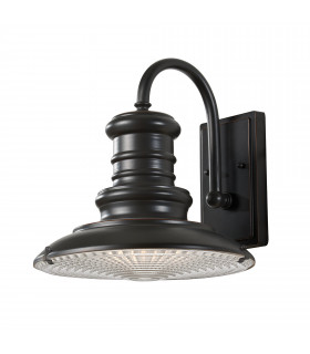 Redding Station 1 Light Outdoor Medium Dome Wall Lantern Light Restoration Bronze IP44 E27-1