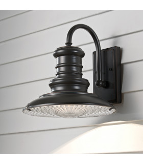 Redding Station 1 Light Outdoor Medium Dome Wall Lantern Light Restoration Bronze IP44 E27-2