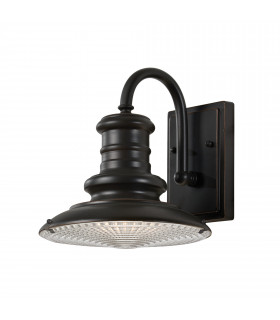 Redding Station 1 Light Outdoor Small Dome Wall Lantern Light Restoration Bronze IP44 E27-1