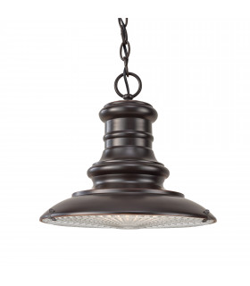 Redding Station 1 Light Medium Outdoor Ceiling Chain Lantern Restoration Bronze E27-1