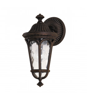 Regent Court 1 Light Outdoor Small Wall Lantern Light Walnut IP44 E27