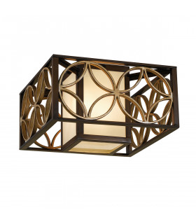 Remy 2 Light Flush Ceiling Light Gold Bronze-1
