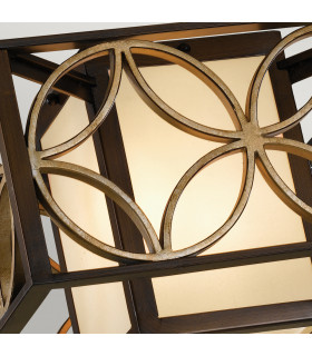 Remy 2 Light Flush Ceiling Light Gold Bronze-2