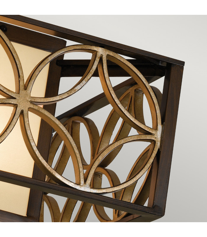 Remy 2 Light Flush Ceiling Light Gold Bronze-3
