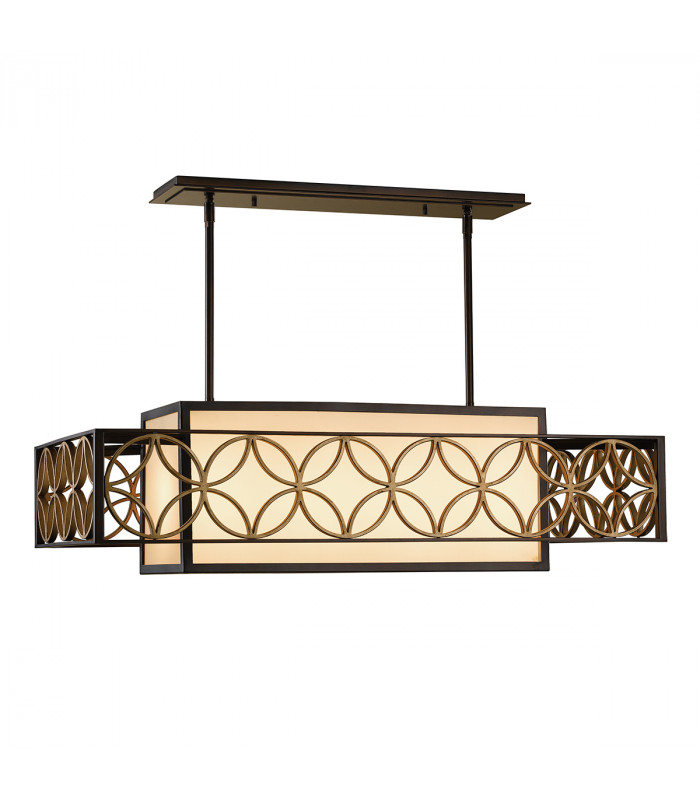 Remy 4 Light Ceiling Pendant Bar Gold Bronze E27-1