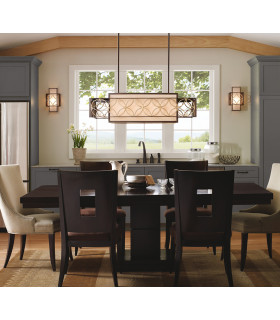 Remy 4 Light Ceiling Pendant Bar Gold Bronze E27-2