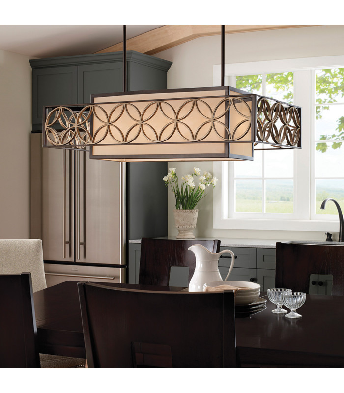 Remy 4 Light Ceiling Pendant Bar Gold Bronze E27-3