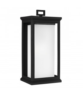 Roscoe 1 Light Outdoor Large Wall Lantern Light Black IP44 E27-1