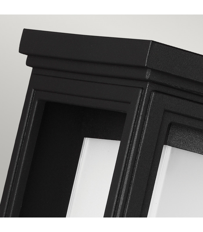 Roscoe 1 Light Outdoor Large Wall Lantern Light Black IP44 E27-4