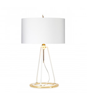 Ferrara 1 Light Table Lamp White Polished Gold-1
